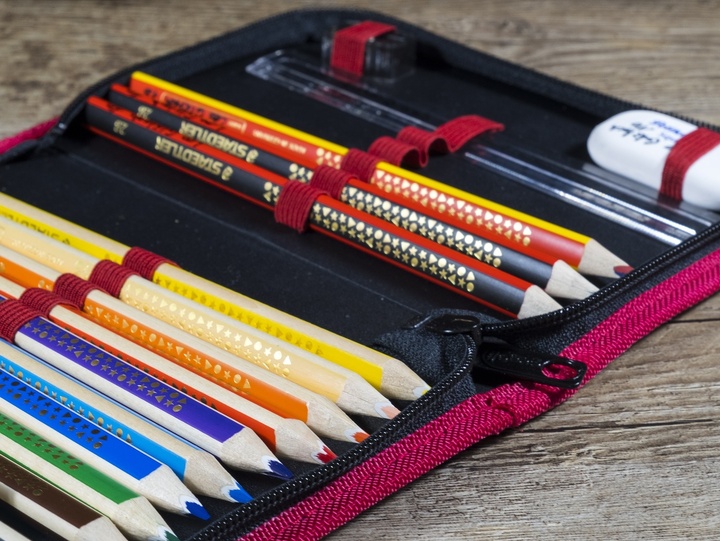 Offenes Federmäppchen